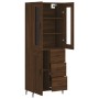 Tall brown oak plywood sideboard 69.5x34x180 cm by vidaXL, Sideboards - Ref: Foro24-3198680, Price: 191,28 €, Discount: %