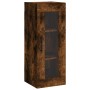 Aparador de madera contrachapada roble ahumado 34,5x34x180 cm de vidaXL, Aparadores - Ref: Foro24-3199518, Precio: 102,85 €, ...