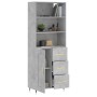 Aparador alto madera contrachapada gris hormigón 69,5x34x180 cm de vidaXL, Aparadores - Ref: Foro24-3190001, Precio: 137,60 €...