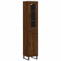 Aparador alto madera contrachapada roble marrón 34,5x34x180 cm de vidaXL, Aparadores - Ref: Foro24-3199520, Precio: 109,17 €,...