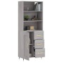 High sideboard sonoma gray plywood 69.5x34x180 cm by vidaXL, Sideboards - Ref: Foro24-3190003, Price: 143,78 €, Discount: %