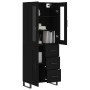 Aparador alto madera contrachapada negro 69,5x34x180 cm de vidaXL, Aparadores - Ref: Foro24-3198682, Precio: 224,56 €, Descue...