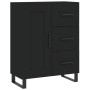 Tall black plywood sideboard 69.5x34x180 cm by vidaXL, Sideboards - Ref: Foro24-3198682, Price: 224,56 €, Discount: %