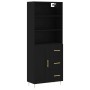 Aparador alto madera contrachapada negro 69,5x34x180 cm de vidaXL, Aparadores - Ref: Foro24-3190006, Precio: 162,48 €, Descue...