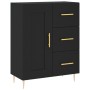 Aparador alto madera contrachapada negro 69,5x34x180 cm de vidaXL, Aparadores - Ref: Foro24-3190006, Precio: 162,48 €, Descue...