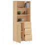 High oak-colored plywood sideboard 69.5x34x180 cm by vidaXL, Sideboards - Ref: Foro24-3190008, Price: 149,02 €, Discount: %