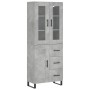 Concrete gray plywood tall sideboard 69.5x34x180 cm by vidaXL, Sideboards - Ref: Foro24-3198685, Price: 178,06 €, Discount: %