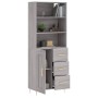 High sideboard sonoma gray plywood 69.5x34x180 cm by vidaXL, Sideboards - Ref: Foro24-3190011, Price: 143,99 €, Discount: %