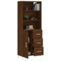 Aparador alto madera contrachapada marrón roble 69,5x34x180 cm de vidaXL, Aparadores - Ref: Foro24-3190012, Precio: 143,39 €,...