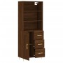 Tall brown oak plywood sideboard 69.5x34x180 cm by vidaXL, Sideboards - Ref: Foro24-3190012, Price: 143,39 €, Discount: %