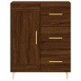 Aparador alto madera contrachapada marrón roble 69,5x34x180 cm de vidaXL, Aparadores - Ref: Foro24-3190012, Precio: 143,39 €,...