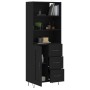 Aparador alto madera contrachapada negro 69,5x34x180 cm de vidaXL, Aparadores - Ref: Foro24-3190014, Precio: 153,31 €, Descue...