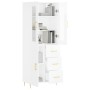 High glossy white plywood sideboard 69.5x34x180 cm by vidaXL, Sideboards - Ref: Foro24-3198651, Price: 213,24 €, Discount: %