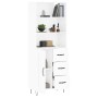 Aparador alto madera contrachapada blanco brillo 69,5x34x180 cm de vidaXL, Aparadores - Ref: Foro24-3190015, Precio: 144,99 €...