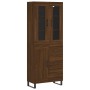 Aparador alto madera contrachapada marrón roble 69,5x34x180 cm de vidaXL, Aparadores - Ref: Foro24-3198688, Precio: 182,99 €,...