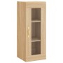 Aparador de madera contrachapada roble Sonoma 34,5x34x180 cm de vidaXL, Aparadores - Ref: Foro24-3199156, Precio: 102,77 €, D...