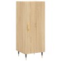 Aparador de madera contrachapada roble Sonoma 34,5x34x180 cm de vidaXL, Aparadores - Ref: Foro24-3199156, Precio: 102,77 €, D...