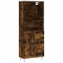 Tall smoked oak plywood sideboard 69.5x34x180 cm by vidaXL, Sideboards - Ref: Foro24-3190018, Price: 139,57 €, Discount: %