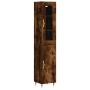 Aparador de madera contrachapada roble ahumado 34,5x34x180 cm de vidaXL, Aparadores - Ref: Foro24-3199158, Precio: 105,83 €, ...