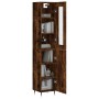 Aparador de madera contrachapada roble ahumado 34,5x34x180 cm de vidaXL, Aparadores - Ref: Foro24-3199158, Precio: 105,83 €, ...