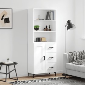 Tall white plywood sideboard 69.5x34x180 cm by vidaXL, Sideboards - Ref: Foro24-3190021, Price: 151,99 €, Discount: %