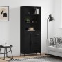 Tall black plywood sideboard 69.5x34x180 cm by vidaXL, Sideboards - Ref: Foro24-3190022, Price: 159,36 €, Discount: %