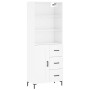 High glossy white plywood sideboard 69.5x34x180 cm by vidaXL, Sideboards - Ref: Foro24-3190023, Price: 151,99 €, Discount: %