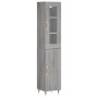 Aparador alto madera contrachapada gris Sonoma 34,5x34x180 cm de vidaXL, Aparadores - Ref: Foro24-3199159, Precio: 105,85 €, ...