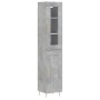 Aparador de madera contrachapada gris hormigón 34,5x34x180 cm de vidaXL, Aparadores - Ref: Foro24-3199485, Precio: 97,04 €, D...