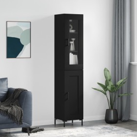 Black plywood sideboard 34.5x34x180 cm by vidaXL, Sideboards - Ref: Foro24-3199490, Price: 104,27 €, Discount: %