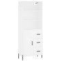 Tall white plywood sideboard 69.5x34x180 cm by vidaXL, Sideboards - Ref: Foro24-3190029, Price: 156,99 €, Discount: %