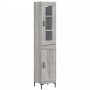 Aparador alto madera contrachapada gris Sonoma 34,5x34x180 cm de vidaXL, Aparadores - Ref: Foro24-3199495, Precio: 108,99 €, ...