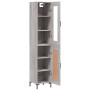 Aparador alto madera contrachapada gris Sonoma 34,5x34x180 cm de vidaXL, Aparadores - Ref: Foro24-3199495, Precio: 108,99 €, ...