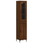 Aparador alto madera contrachapada roble marrón 34,5x34x180 cm de vidaXL, Aparadores - Ref: Foro24-3199496, Precio: 106,90 €,...