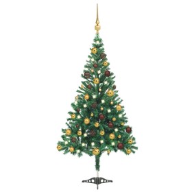 Árbol de Navidad artificial con luces y bolas 230 ramas 120 cm de vidaXL, Arboles de navidad - Ref: Foro24-3077487, Precio: 4...