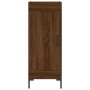 Aparador alto madera contrachapada roble marrón 34,5x34x180 cm de vidaXL, Aparadores - Ref: Foro24-3199496, Precio: 106,90 €,...