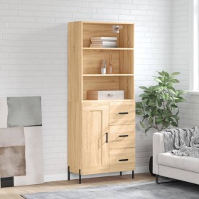 Aparador alto madera contrachapada color roble 69,5x34x180 cm de vidaXL, Aparadores - Ref: Foro24-3190032, Precio: 159,99 €, ...