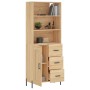 High oak-colored plywood sideboard 69.5x34x180 cm by vidaXL, Sideboards - Ref: Foro24-3190032, Price: 172,90 €, Discount: %