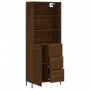 Aparador alto madera contrachapada marrón roble 69,5x34x180 cm de vidaXL, Aparadores - Ref: Foro24-3190036, Precio: 154,99 €,...