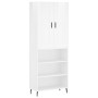 High glossy white plywood sideboard 69.5x34x180 cm by vidaXL, Sideboards - Ref: Foro24-3200083, Price: 129,99 €, Discount: %