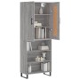 Aparador alto madera contrachapada gris sonoma 69,5x34x180 cm de vidaXL, Aparadores - Ref: Foro24-3200095, Precio: 133,99 €, ...