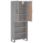 Aparador alto madera contrachapada gris sonoma 69,5x34x180 cm de vidaXL, Aparadores - Ref: Foro24-3200095, Precio: 133,99 €, ...