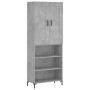 Aparador alto madera contrachapada gris hormigón 69,5x34x180 cm de vidaXL, Aparadores - Ref: Foro24-3200069, Precio: 117,81 €...