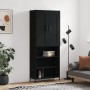 Aparador alto madera contrachapada negro 69,5x34x180 cm de vidaXL, Aparadores - Ref: Foro24-3200074, Precio: 135,96 €, Descue...