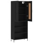 Aparador alto madera contrachapada negro 69,5x34x180 cm de vidaXL, Aparadores - Ref: Foro24-3200074, Precio: 135,96 €, Descue...