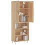 Aparador alto madera contrachapada color roble 69,5x34x180 cm de vidaXL, Aparadores - Ref: Foro24-3200100, Precio: 111,88 €, ...