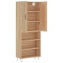 Aparador alto madera contrachapada color roble 69,5x34x180 cm de vidaXL, Aparadores - Ref: Foro24-3200100, Precio: 111,88 €, ...