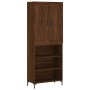 Aparador alto madera contrachapada marrón roble 69,5x34x180 cm de vidaXL, Aparadores - Ref: Foro24-3200072, Precio: 121,68 €,...