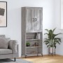 Aparador alto madera contrachapada gris sonoma 69,5x34x180 cm de vidaXL, Aparadores - Ref: Foro24-3200071, Precio: 122,26 €, ...