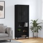 Tall black plywood sideboard 69.5x34x180 cm by vidaXL, Sideboards - Ref: Foro24-3200090, Price: 135,91 €, Discount: %